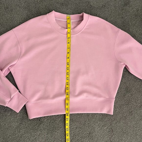 Lululemon | Perfectly Oversized Crop Crew Dahlia Mauve, size 2 - Picture 8 of 11
